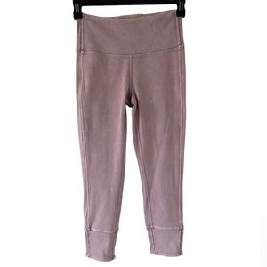 Lululemon Athletica Wunder Under Crop 23” Washed Antoinette Ribbed Size 6